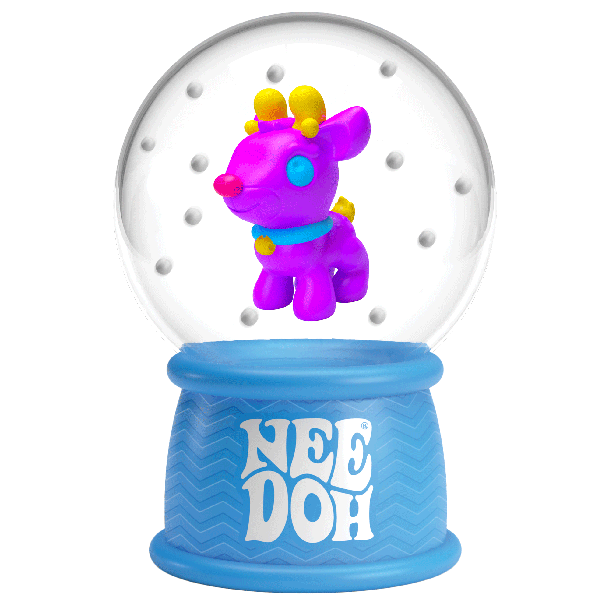 NeeDoh® Squish N Flow Snow Globe | Glow-in-the-Dark Sensory Squish - Image 5